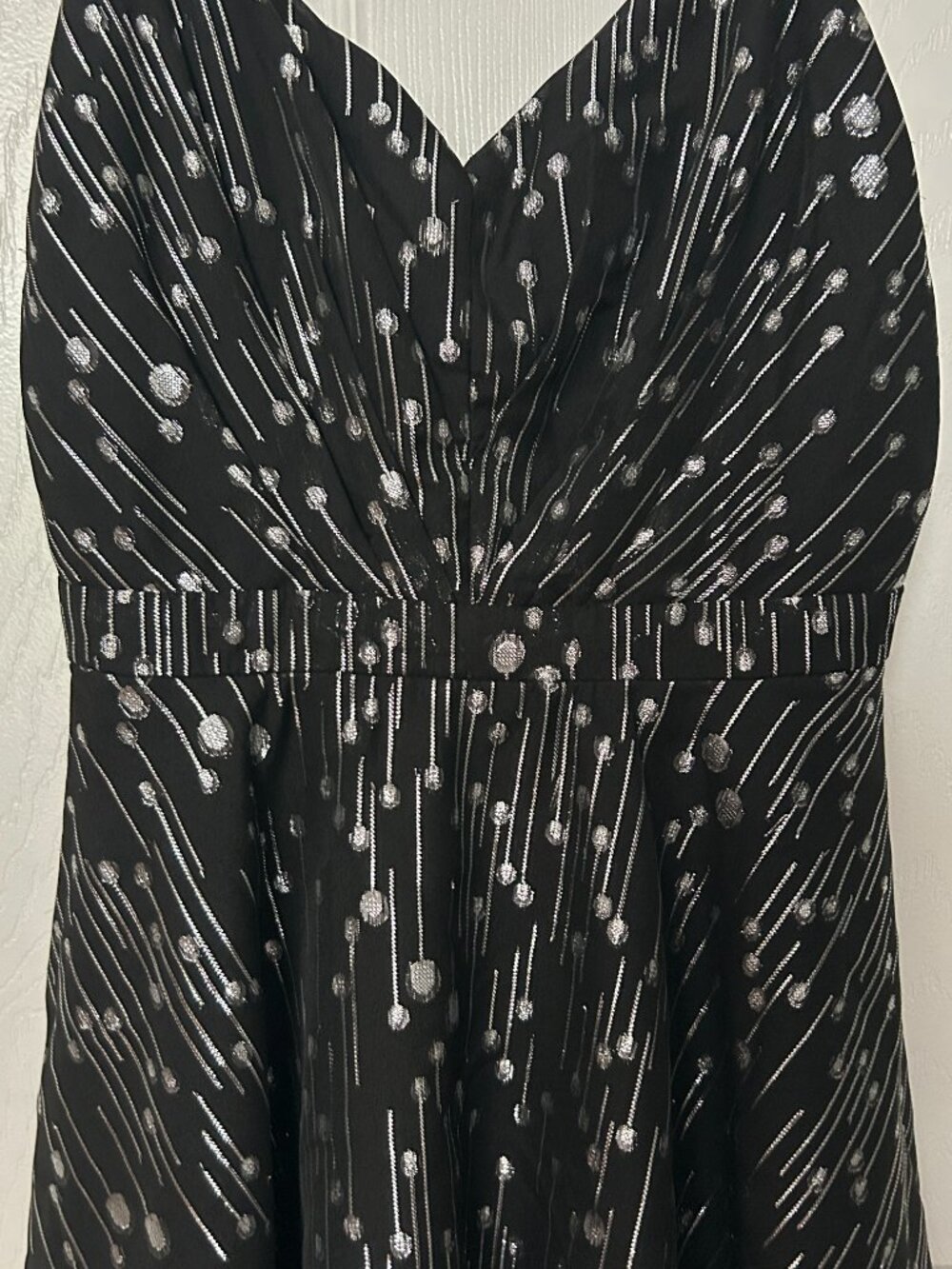 Trixxi Black and Silver Shimmery Party Dress Junior's Size 1 Y2K New Year's Glam - Picture 5 of 15